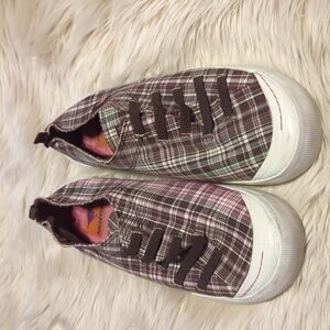 Rocket Dog Plaid Sneakers - Brown and White
